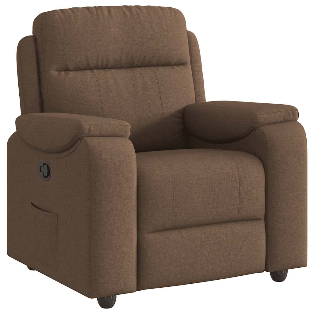 Fauteuil verstelbaar stof bruin