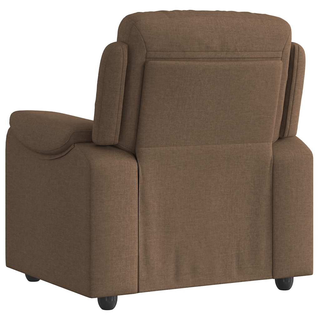 Fauteuil verstelbaar stof bruin