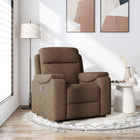 Fauteuil verstelbaar stof bruin 96x99x102 cm