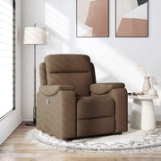 Fauteuil verstelbaar stof bruin 96x99x102 cm