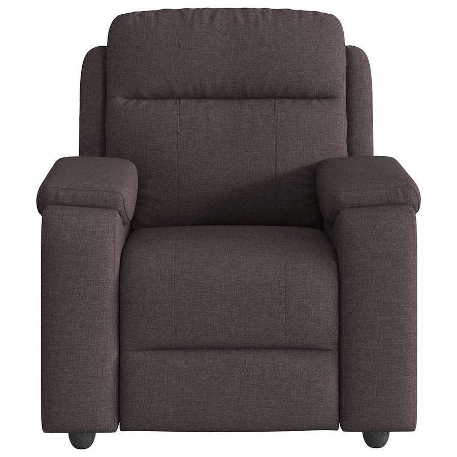 Fauteuil verstelbaar stof donkerbruin
