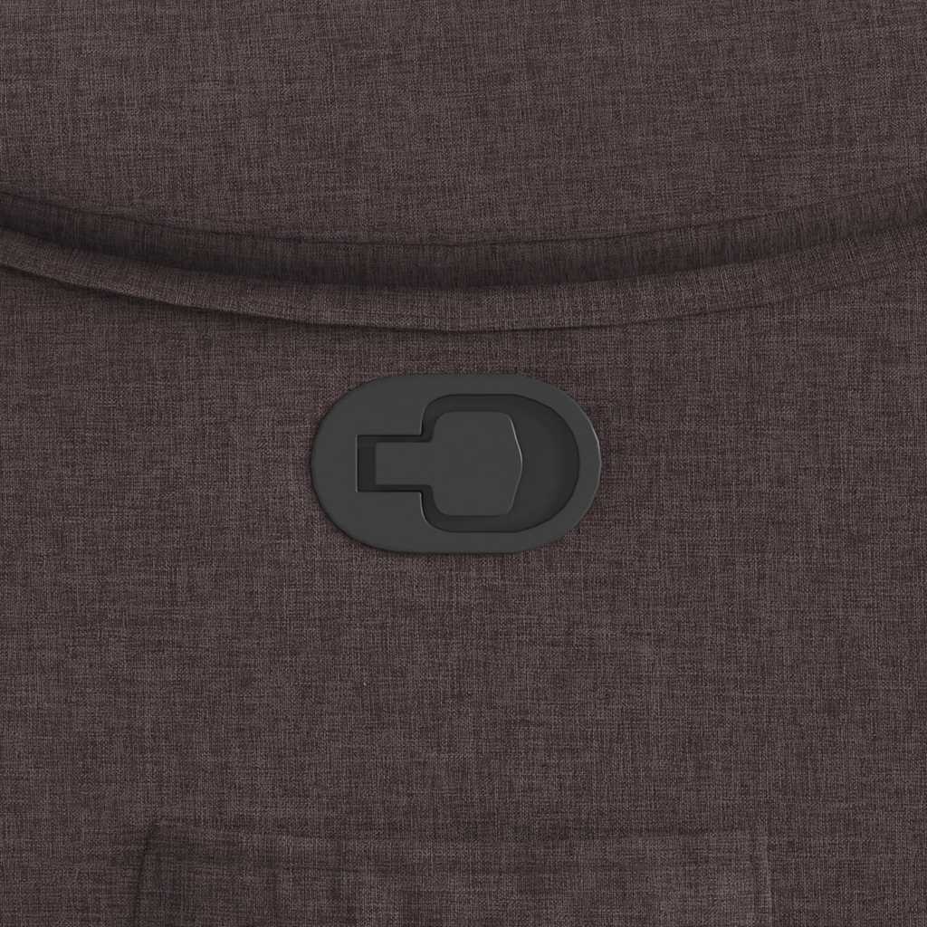 Fauteuil verstelbaar stof donkerbruin