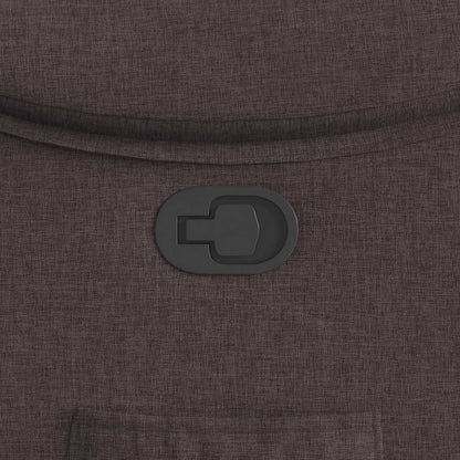 Fauteuil verstelbaar stof donkerbruin