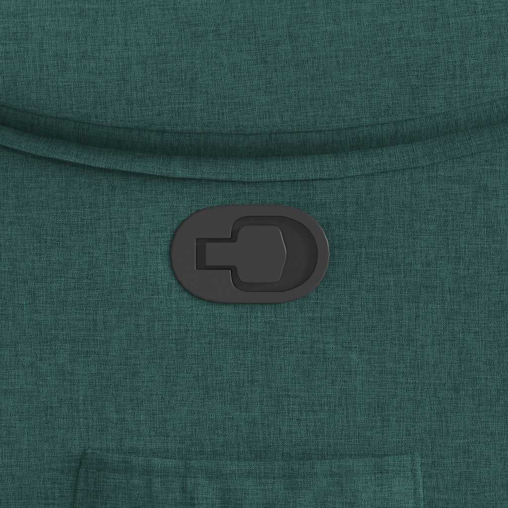 Fauteuil verstelbaar stof donkergroen