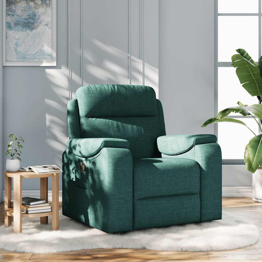 Fauteuil verstelbaar stof donkergroen