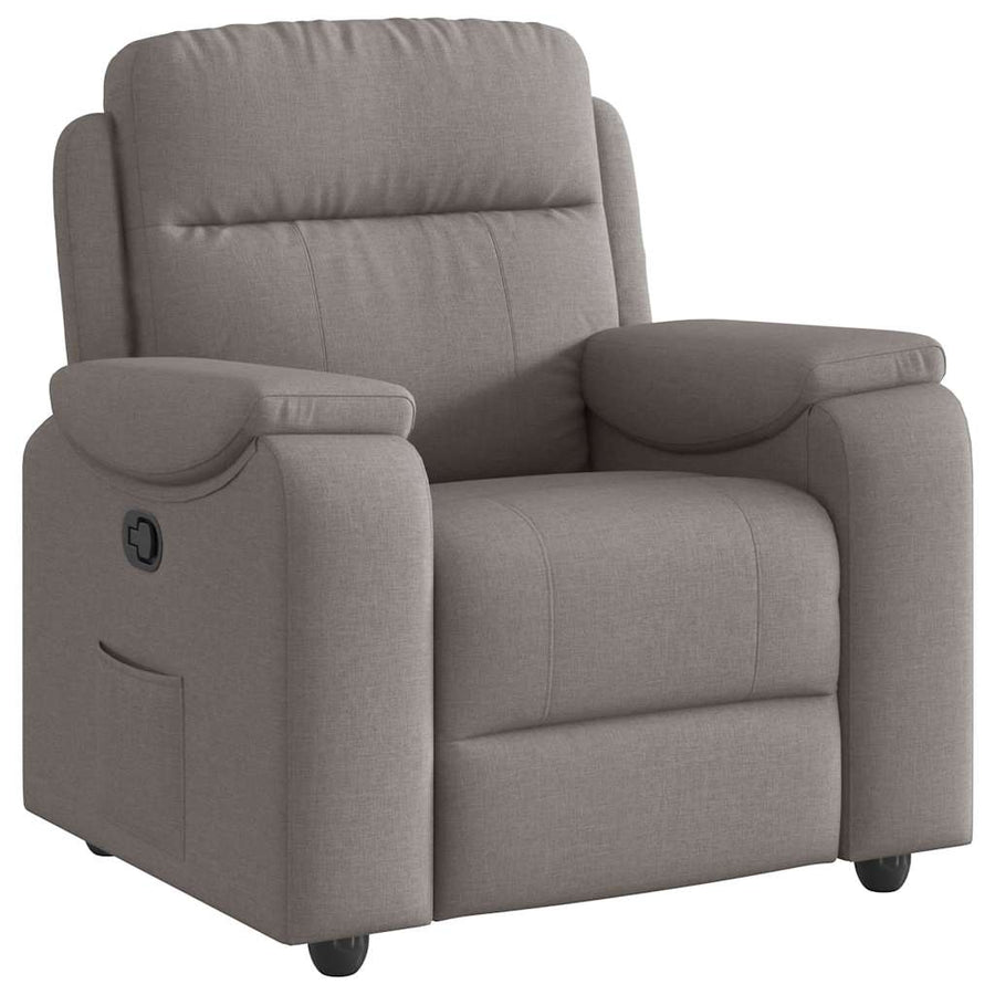Fauteuil verstelbaar stof taupe