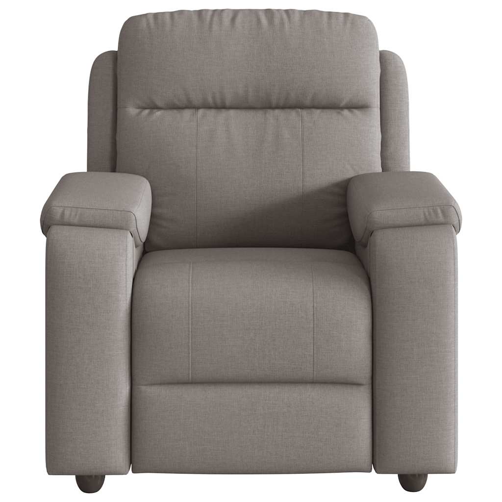 Fauteuil verstelbaar stof taupe