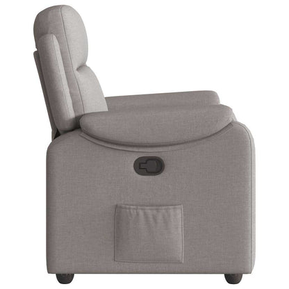Fauteuil verstelbaar stof taupe