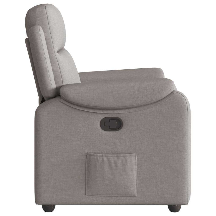 Fauteuil verstelbaar stof taupe