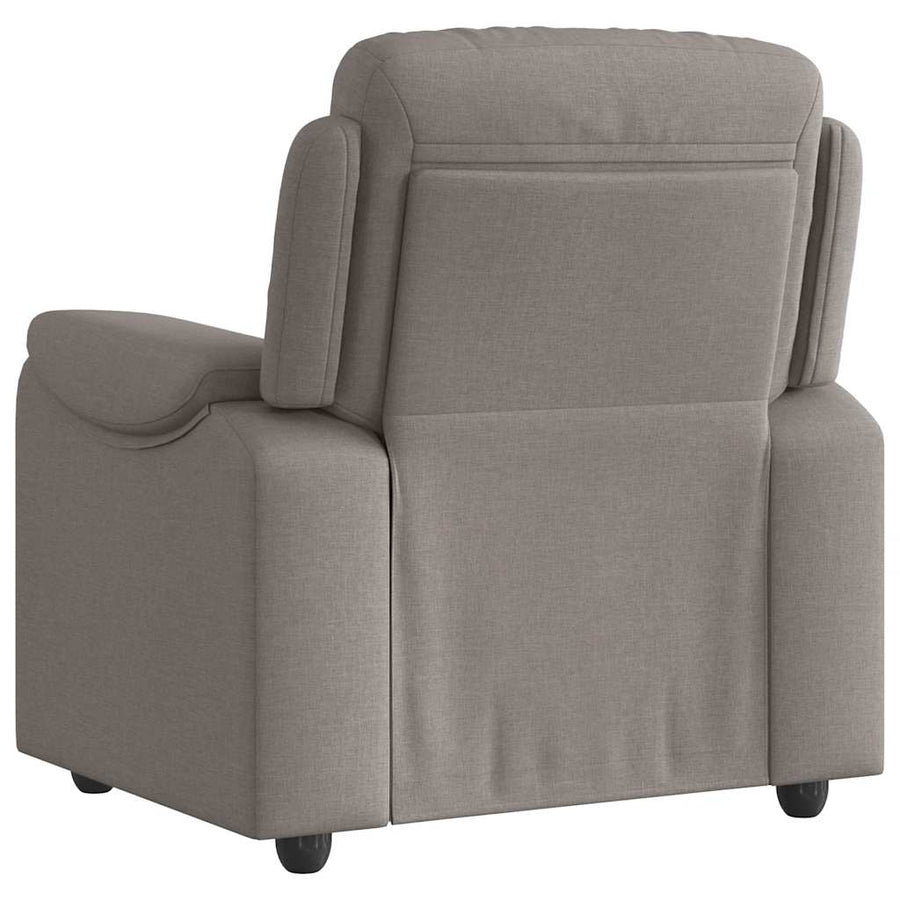 Fauteuil verstelbaar stof taupe