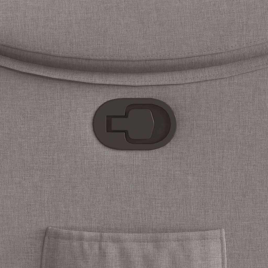 Fauteuil verstelbaar stof taupe