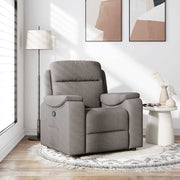 Fauteuil verstelbaar stof taupe 96x99x102 cm