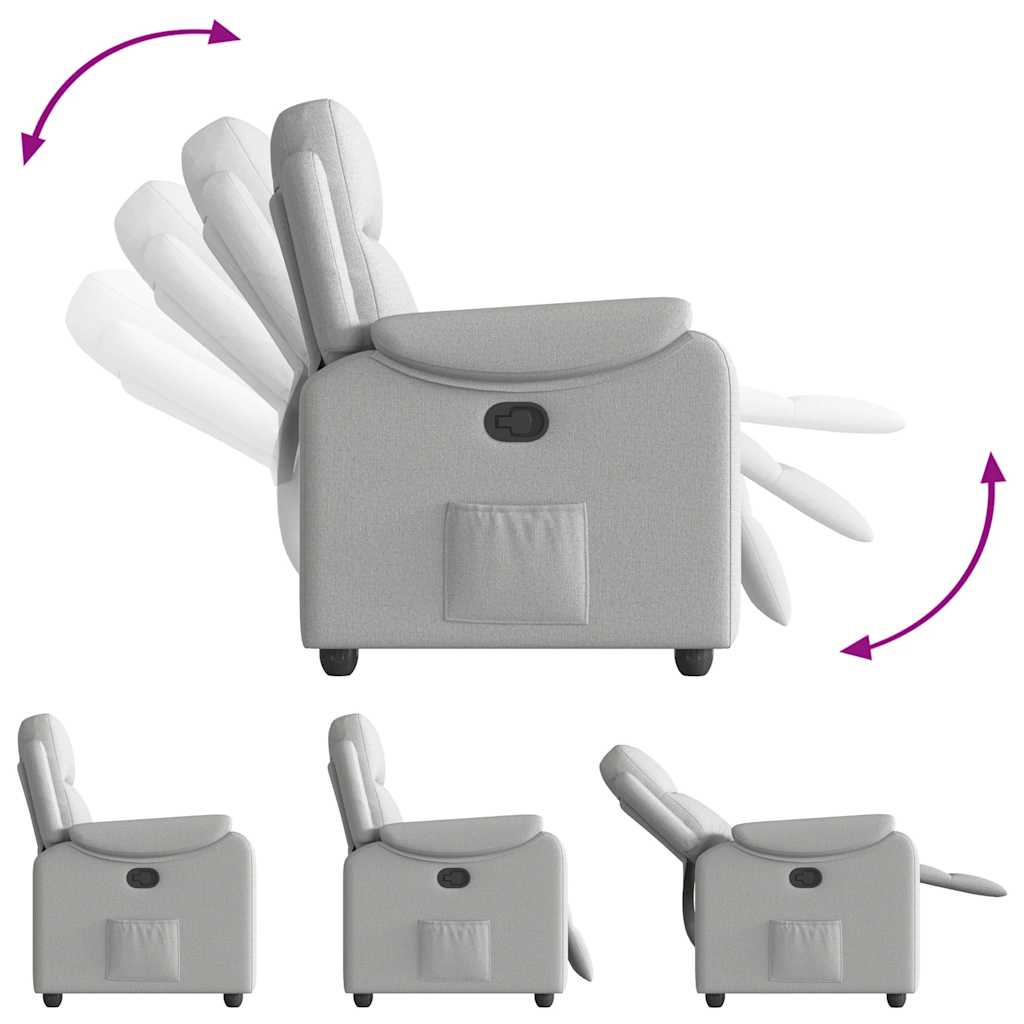 Fauteuil verstelbaar stof wolk grijs