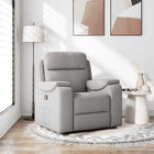 Fauteuil verstelbaar stof grijs 96x99x102 cm