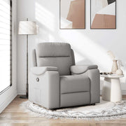Fauteuil verstelbaar stof grijs 96x99x102 cm