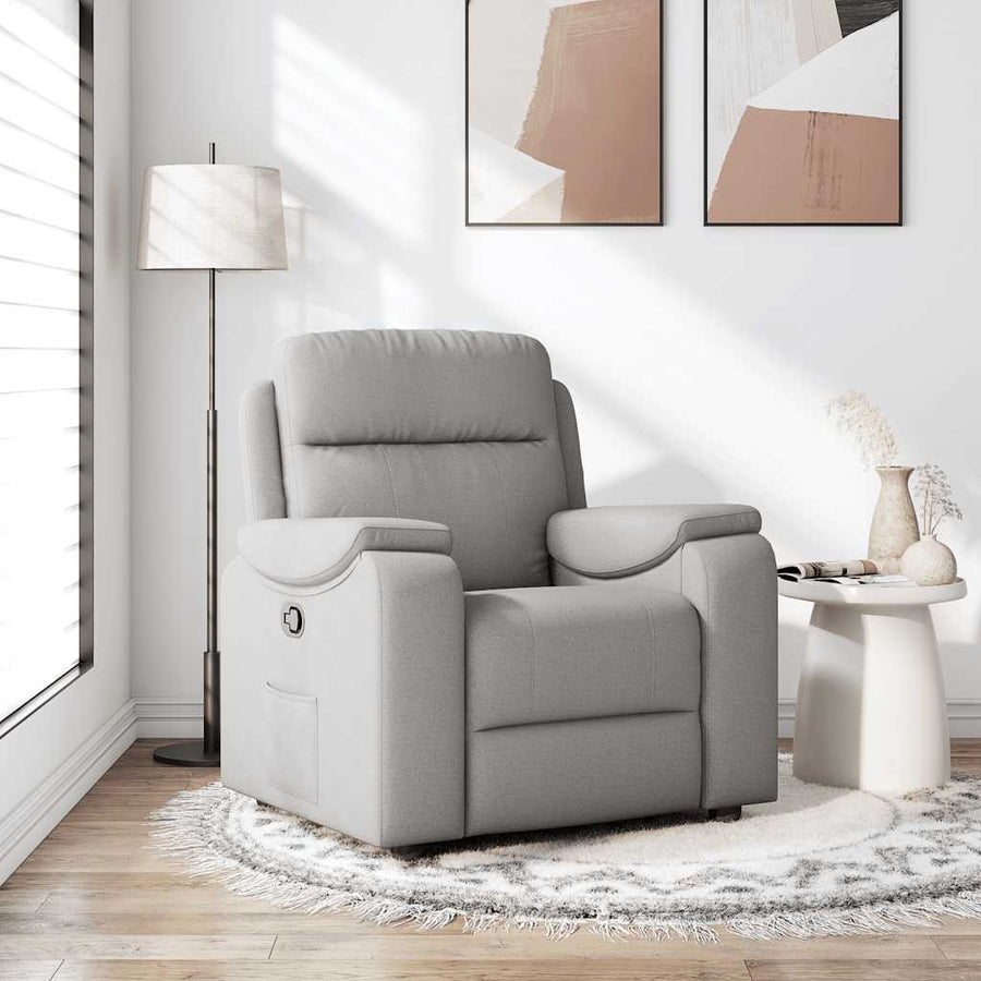 Fauteuil verstelbaar stof wolk grijs