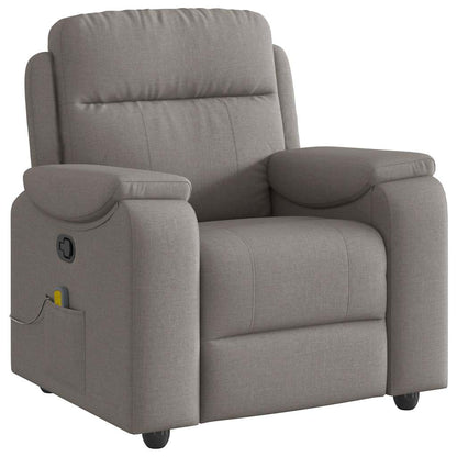 Massagestoel verstelbaar stof taupe