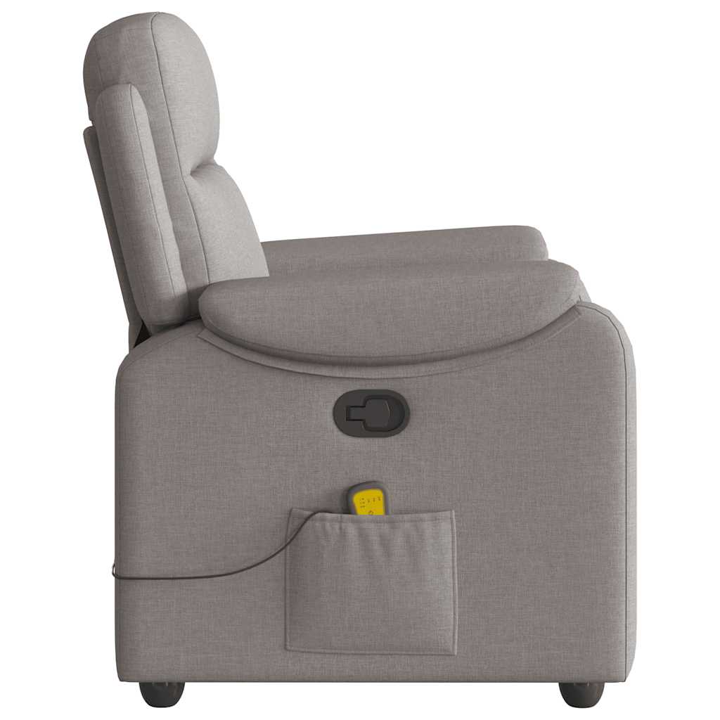 Massagestoel verstelbaar stof taupe