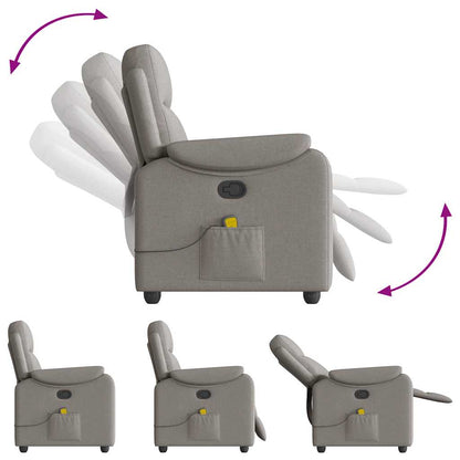 Massagestoel verstelbaar stof taupe