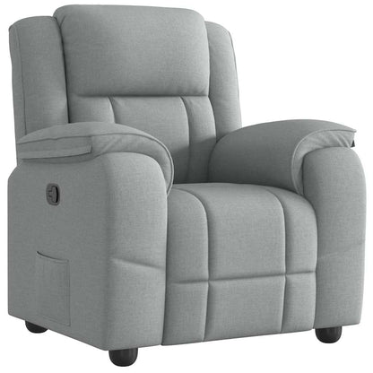 Fauteuil verstelbaar stof lichtgrijs