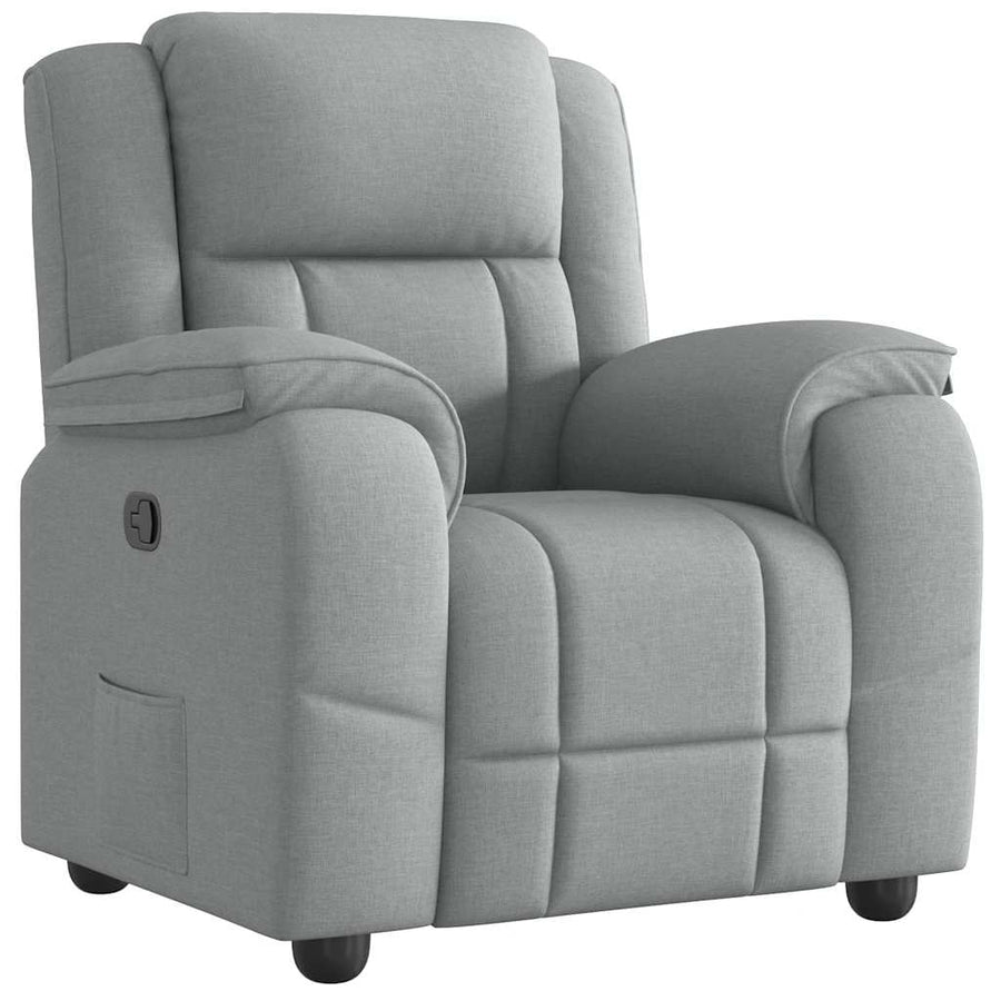 Fauteuil verstelbaar stof lichtgrijs