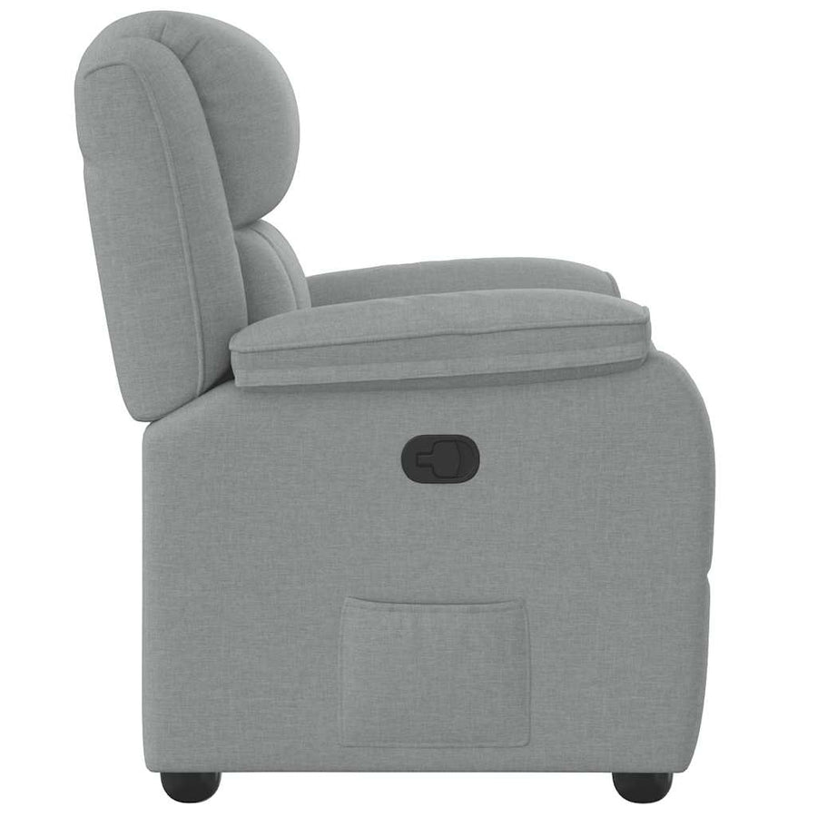Fauteuil verstelbaar stof lichtgrijs