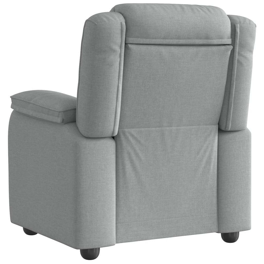 Fauteuil verstelbaar stof lichtgrijs