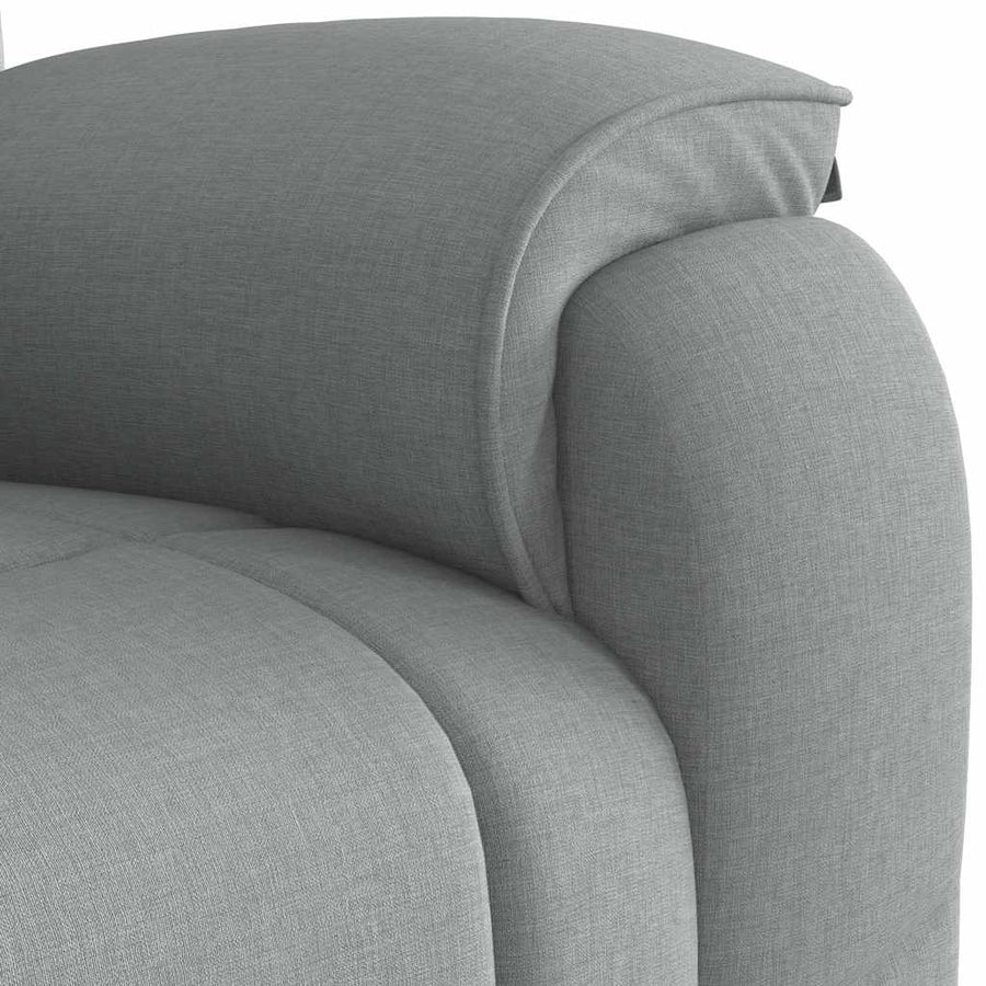 Fauteuil verstelbaar stof lichtgrijs