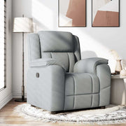 Fauteuil verstelbaar stof lichtgrijs 96x99x102 cm