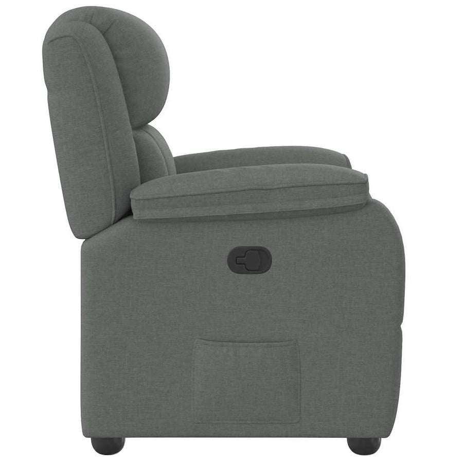 Fauteuil verstelbaar stof donkergrijs