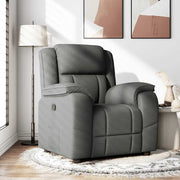 Fauteuil verstelbaar stof donkergrijs 96x99x102 cm