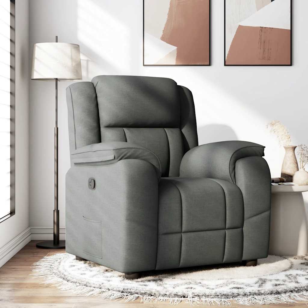 Fauteuil verstelbaar stof donkergrijs