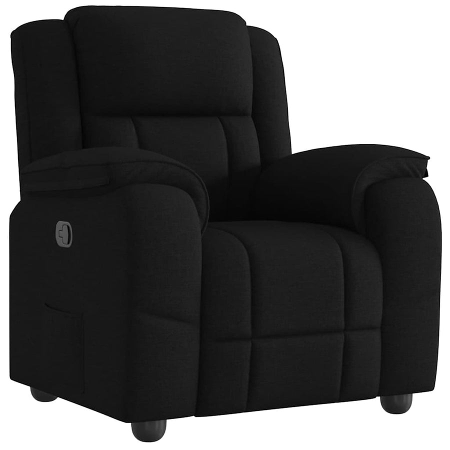 Fauteuil verstelbaar stof zwart