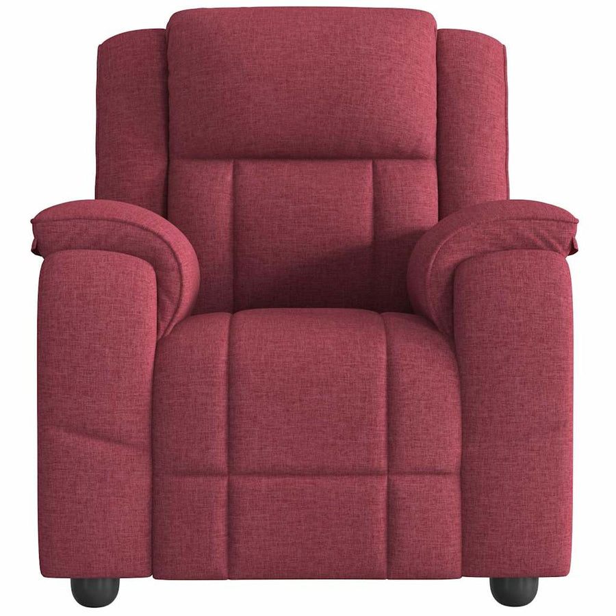 Fauteuil verstelbaar stof wijnrood