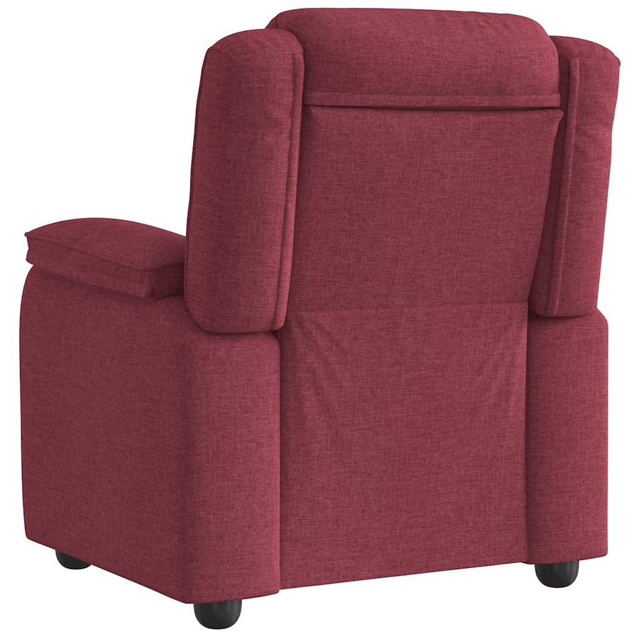 Fauteuil verstelbaar stof wijnrood