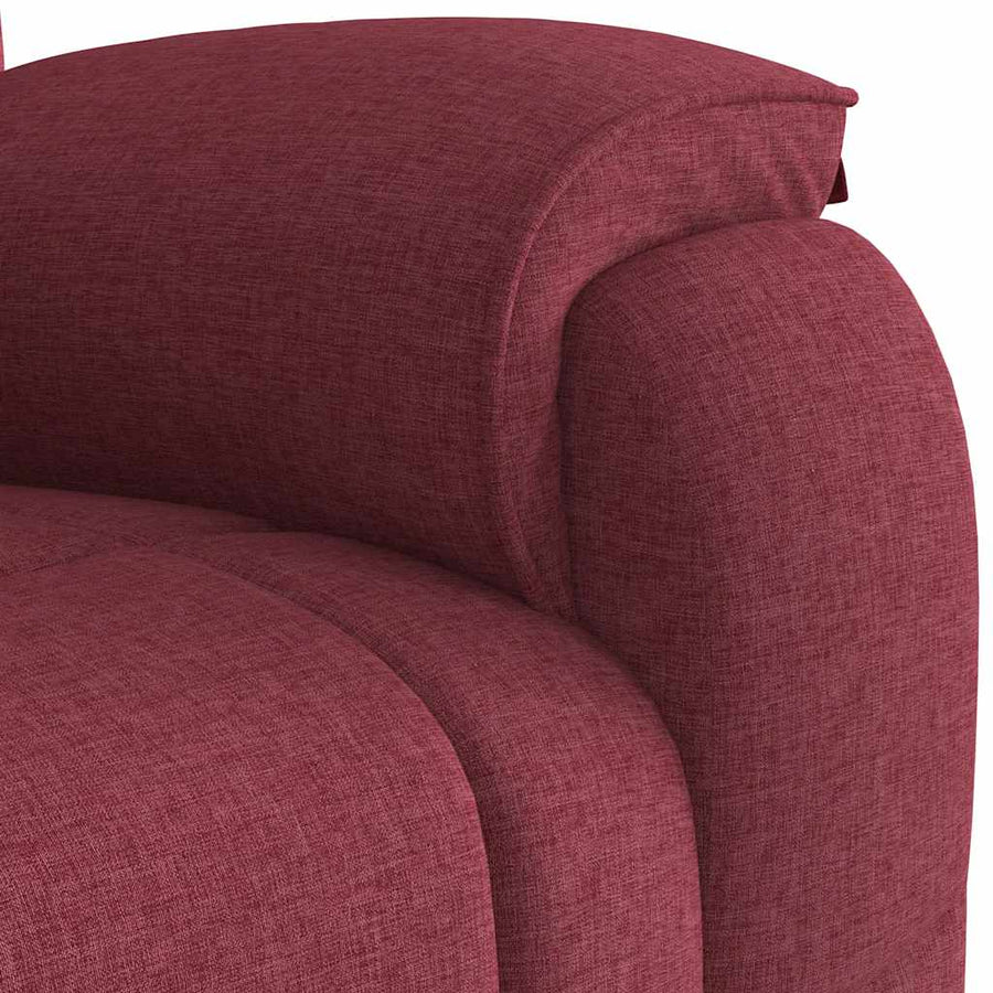 Fauteuil verstelbaar stof wijnrood