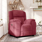 Adjustable fabric armchair wine red