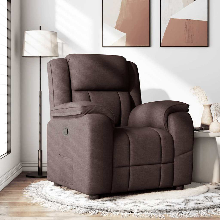 Fauteuil Verstelbaar Stof Donkerbruin 1 Nee