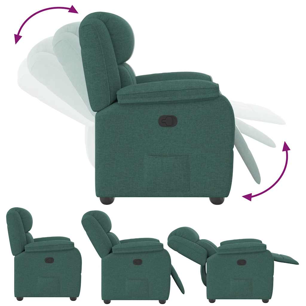 Fauteuil Verstelbaar Stof Donkergroen 1 Nee
