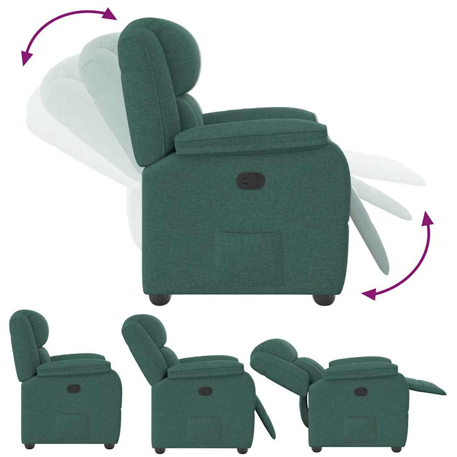 Fauteuil Verstelbaar Stof Donkergroen 1 Nee