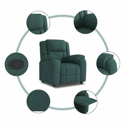 Fauteuil Verstelbaar Stof Donkergroen 1 Nee
