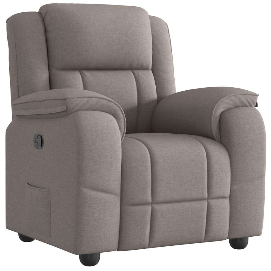 Fauteuil verstelbaar stof taupe