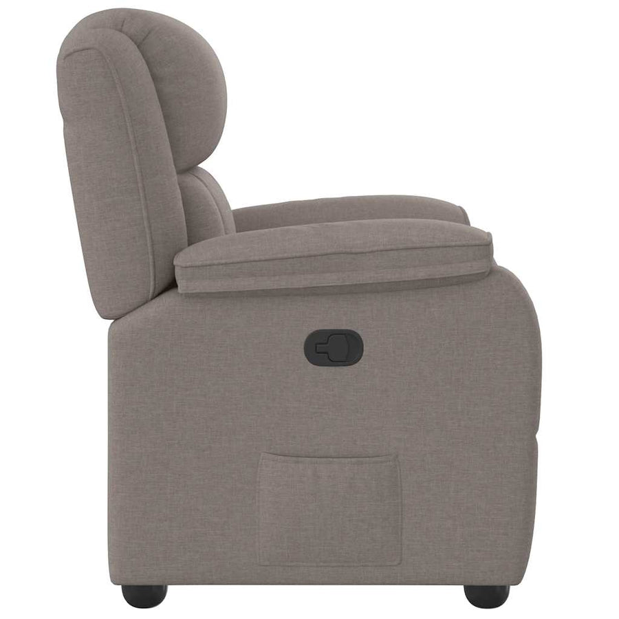 Fauteuil verstelbaar stof taupe
