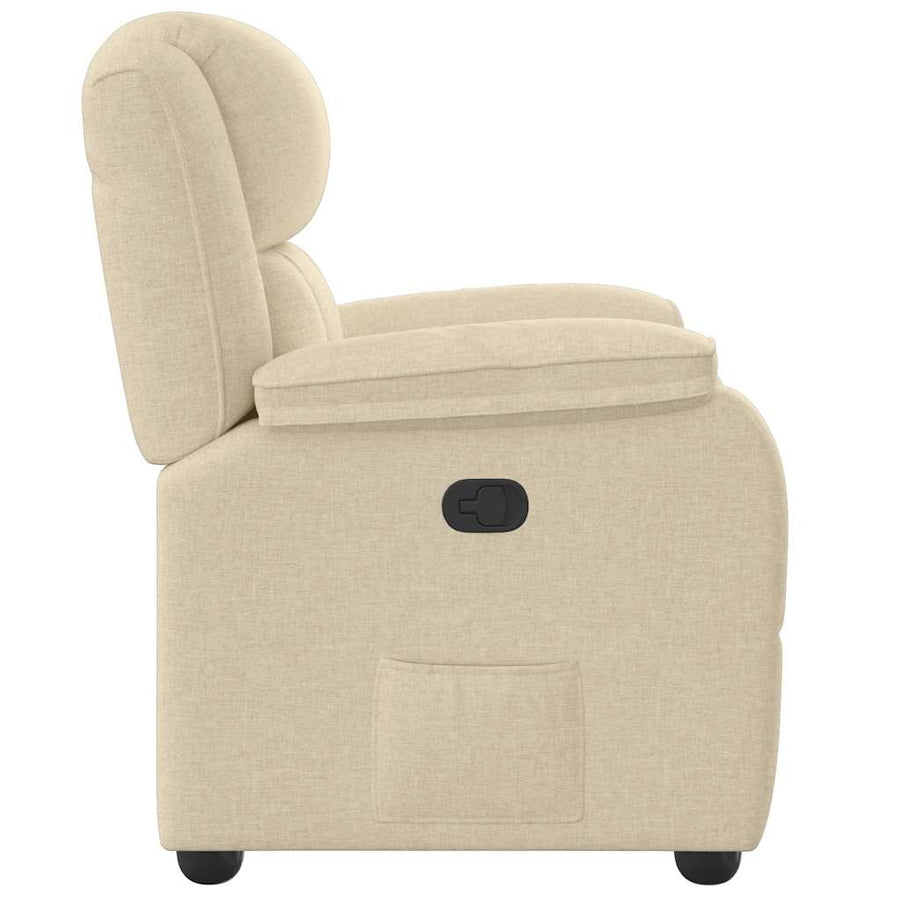 Fauteuil Verstelbaar Stof Kleurig Crème 1 Nee