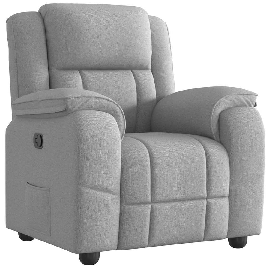 Fauteuil verstelbaar stof wolk grijs