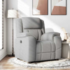 Adjustable fabric armchair cloud grey