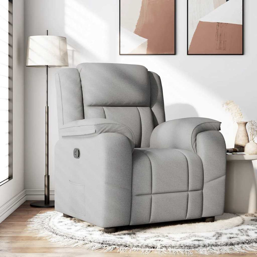Fauteuil verstelbaar stof wolk grijs