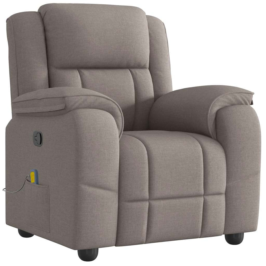 Massagestoel verstelbaar stof taupe