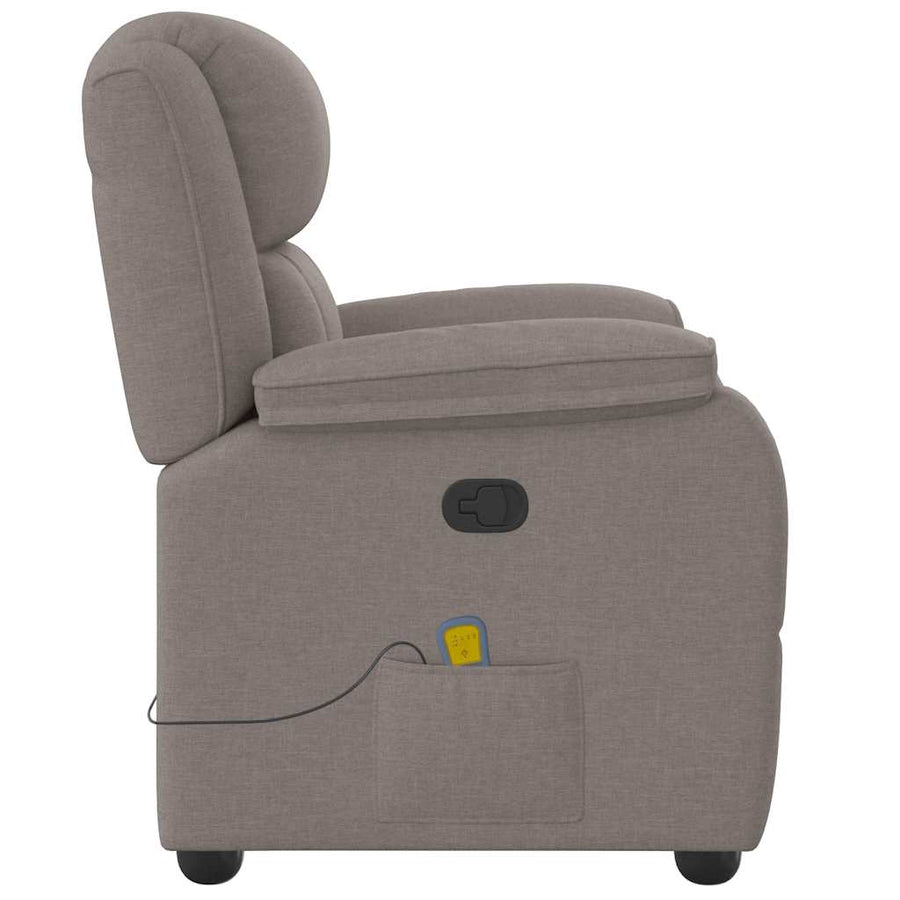 Massagestoel verstelbaar stof taupe