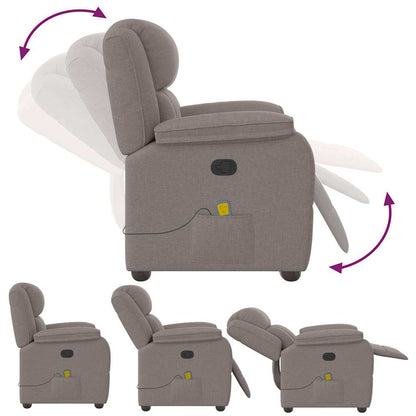 Massagestoel verstelbaar stof taupe
